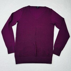 The Limited V-neck knitted lightweight sweater. Merino wool blend. Size M.